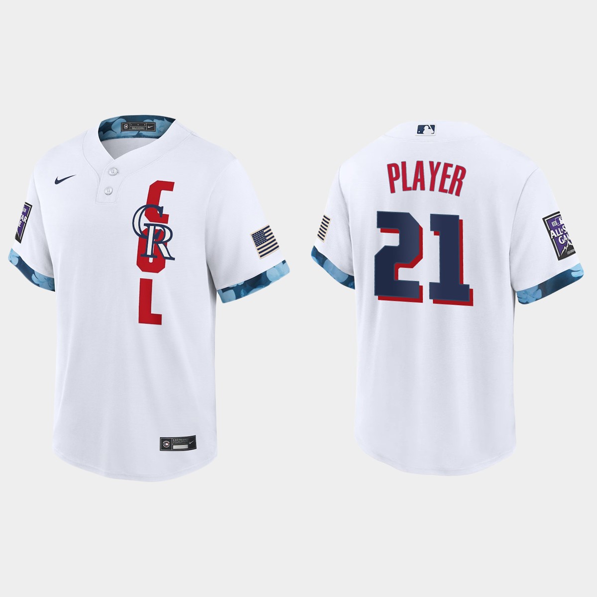 Colorado Rockies Custom 2021 MLB All-Star Game Jersey - White