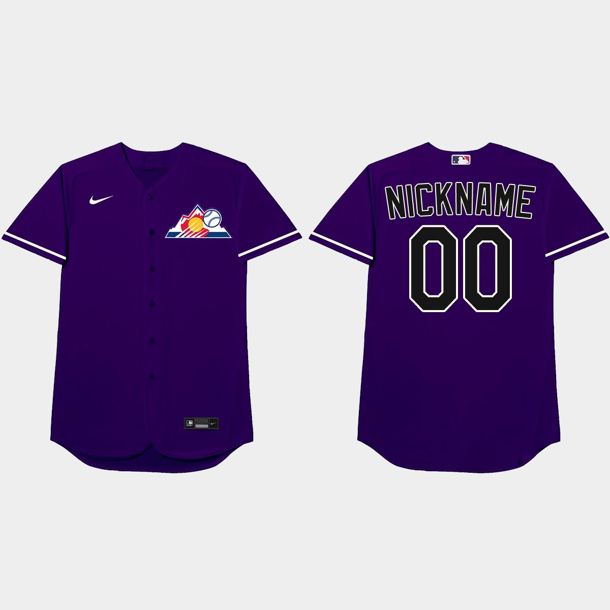 Colorado Rockies Custom 2021 Players' Weekend Nickname Jersey - Purple