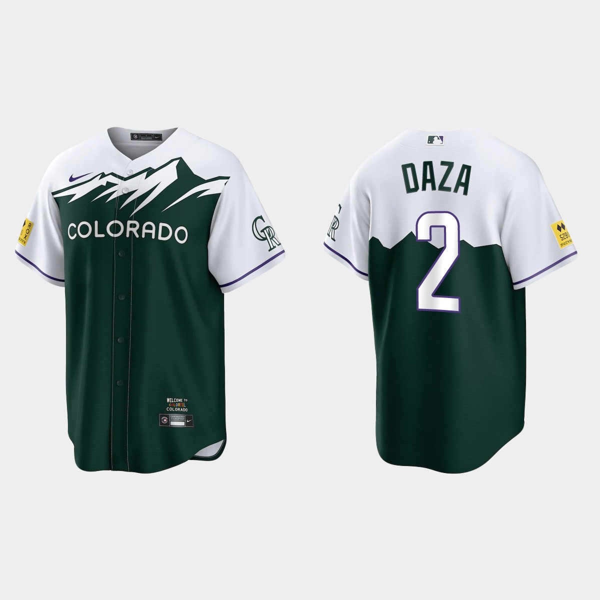 Colorado Rockies Yonathan Daza 2022 City Connect Jersey - Green