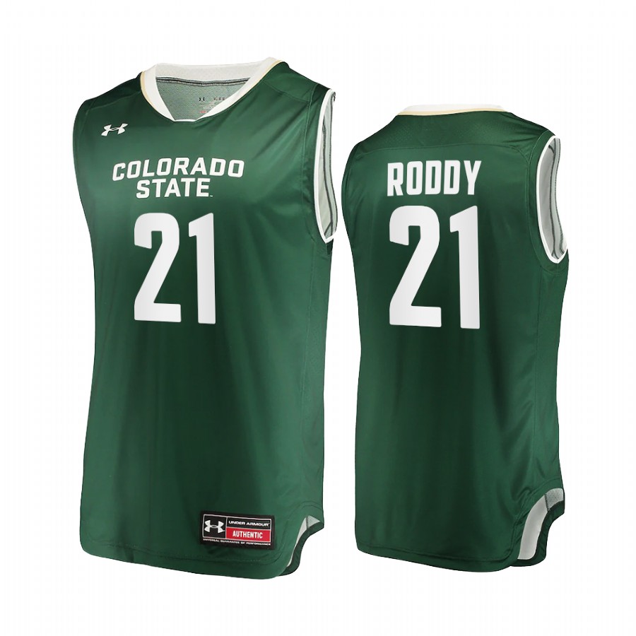 Colorado State Rams David Roddy Jersey 2021-22 College  Green Uniform