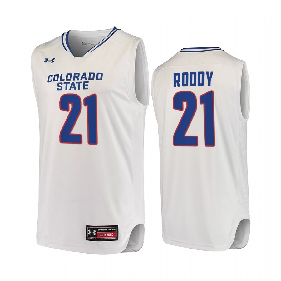 Colorado State Rams David Roddy Jersey 2021-22 College  White Uniform