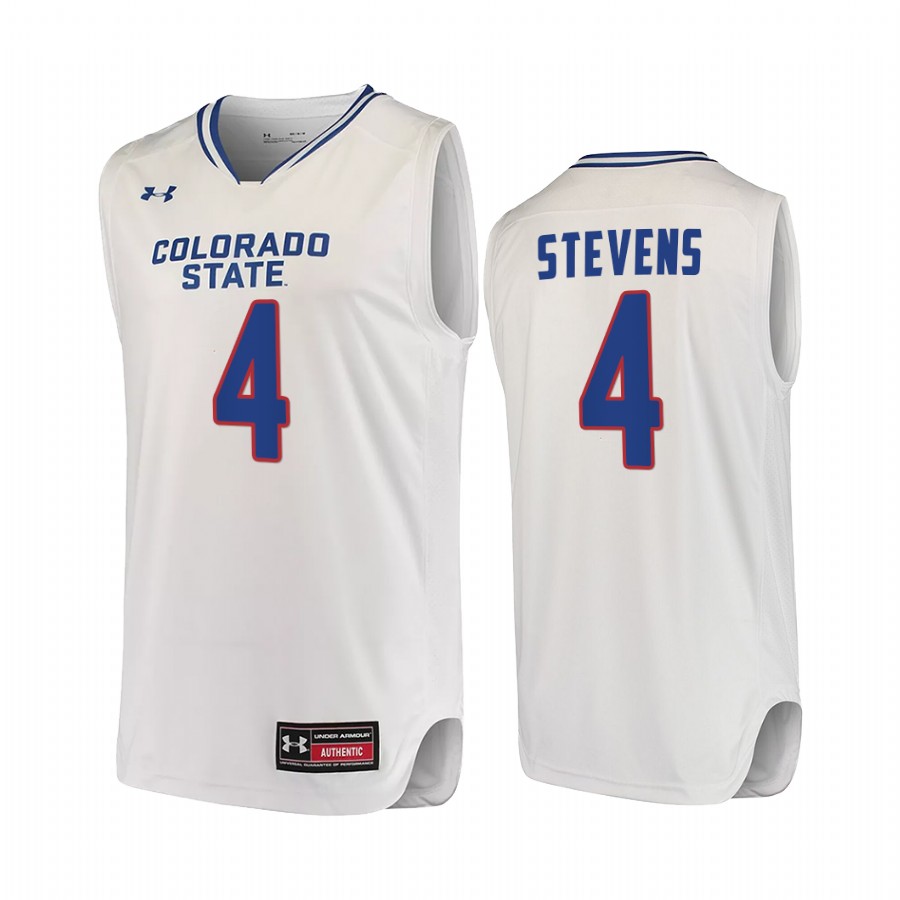 Colorado State Rams Isaiah Stevens Jersey 2021-22 College  White Uniform
