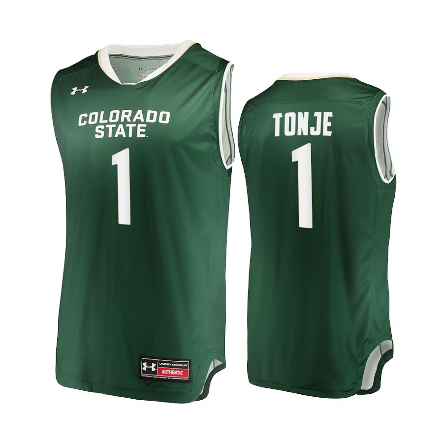 Colorado State Rams John Tonje Jersey 2021-22 College  Green Uniform