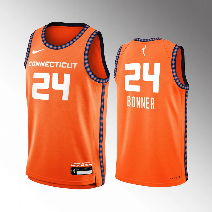 Connecticut Sun DeWanna Bonner Orange #24 Explorer Edition Youth Swingman Jersey