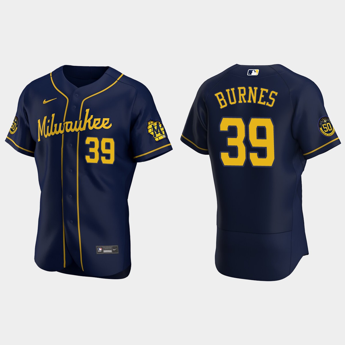 Corbin Burnes #39 Milwaukee Brewers Alternate Jersey - Navy