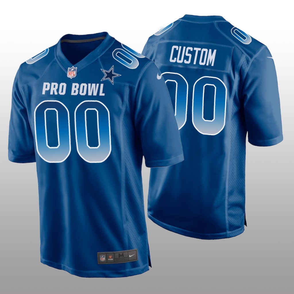 Cowboys Custom NFC Game Royal  Jersey - 2019 Pro Bowl