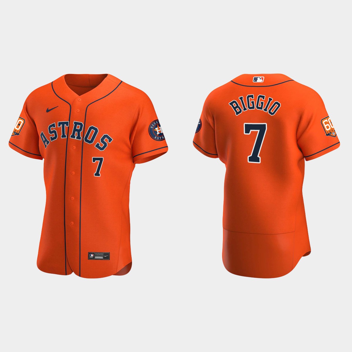 Craig Biggio Houston Astros 60th Anniversary Jersey - Orange