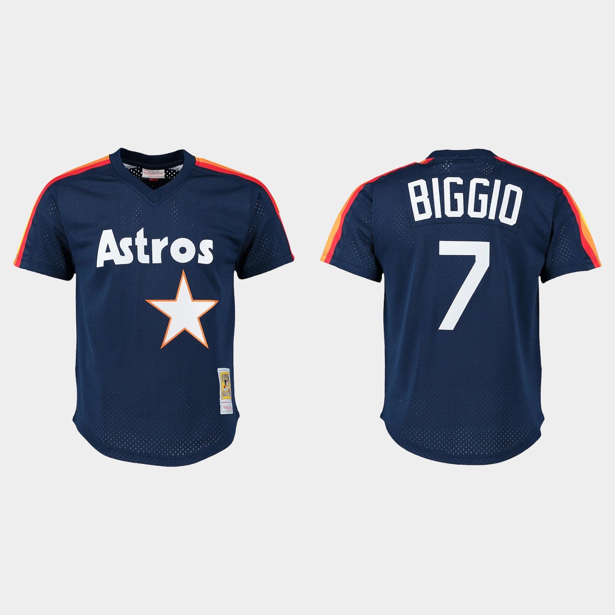 Craig Biggio Houston Astros Cooperstown Collection Mesh Batting Practice Jersey - Navy