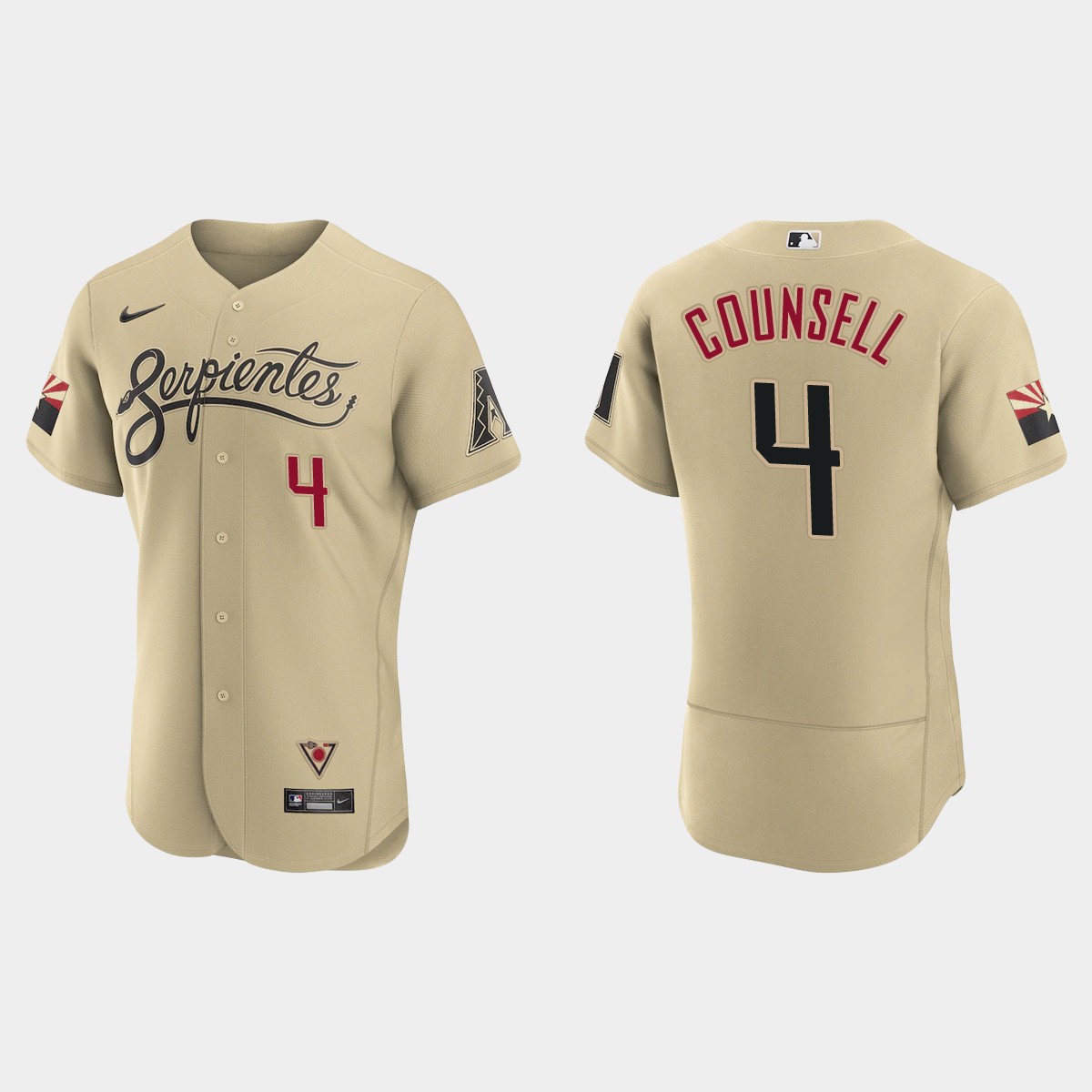 Craig Counsell Arizona Diamondbacks 2021 City Connect Jersey - Gold