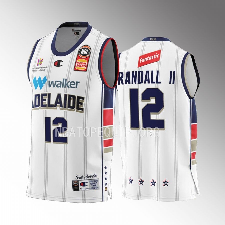 Craig Randall II #12 Adelaide 36ers 2022-23 Away White Jersey NBL