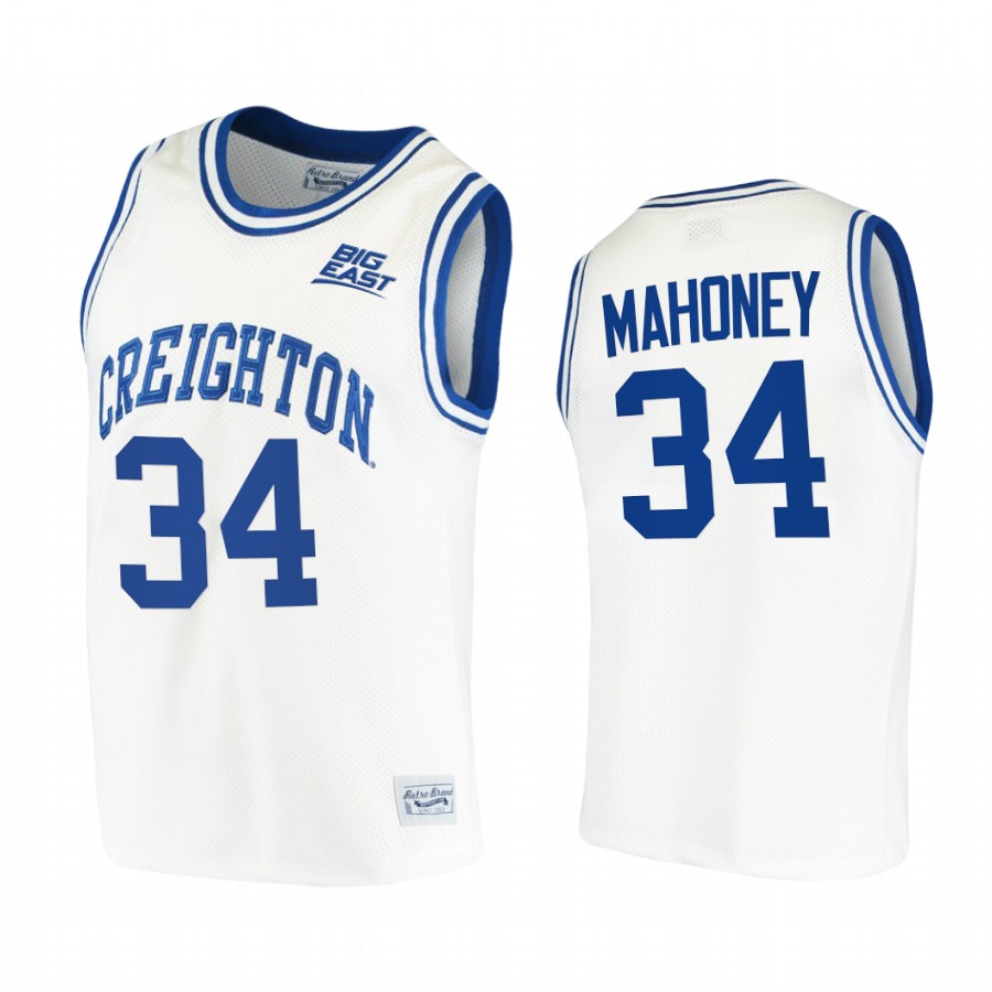 Creighton Bluejays Denzel Mahoney Jersey 2021 Retro White College