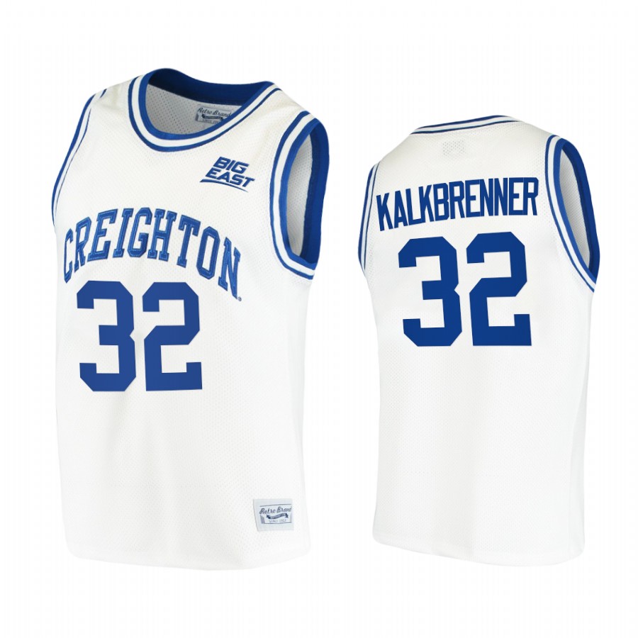 Creighton Bluejays Ryan Kalkbrenner Jersey 2021 Retro White College