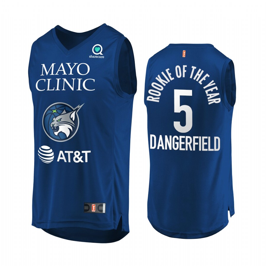 Crystal Dangerfield WNBA 2020 Rookie of the Year Special Edition Men Navy Jersey