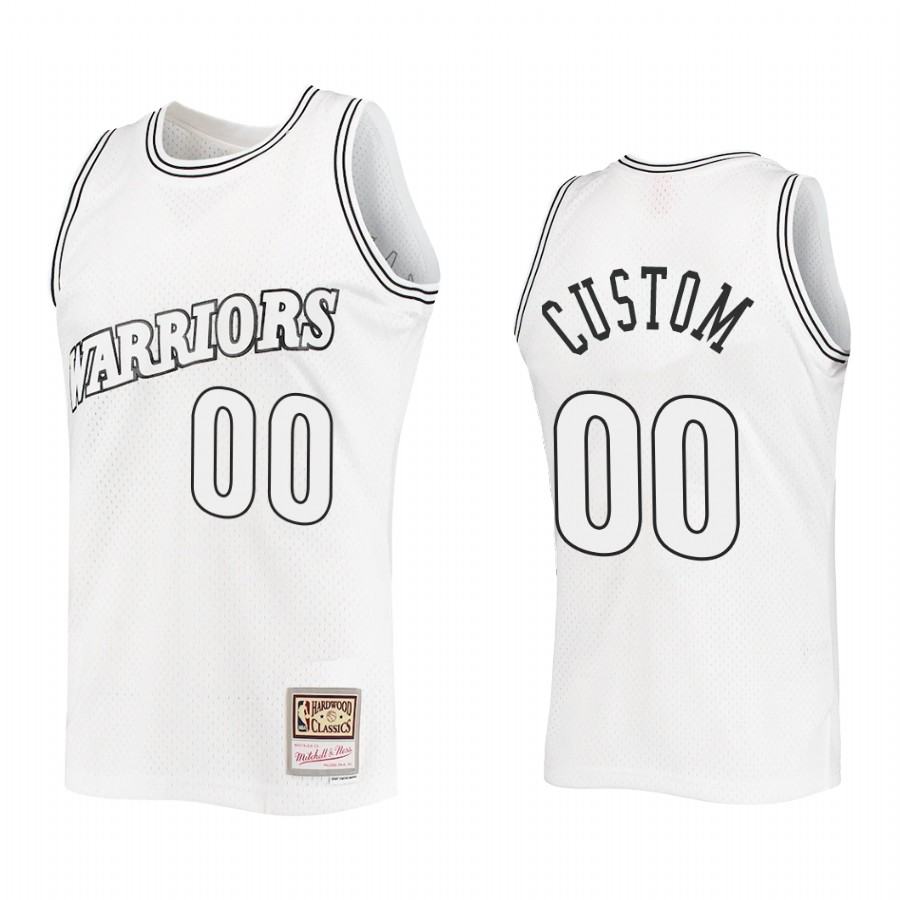 Custom #00 Golden State Warriors Outdated Classic Jersey White