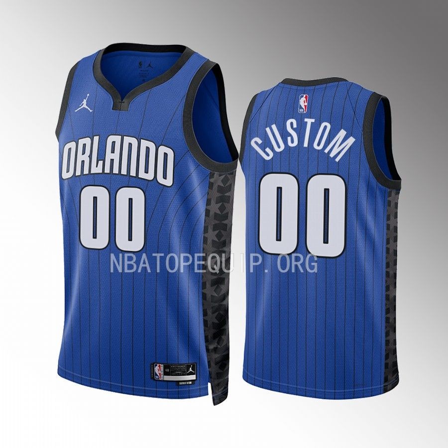 Custom 2022-23 Orlando Magic Blue #00 Statement Edition Jersey Swingman