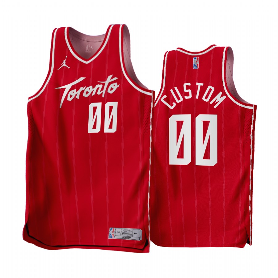 Custom 2022-23 Toronto Raptors Red #00 Earned Edition Jersey