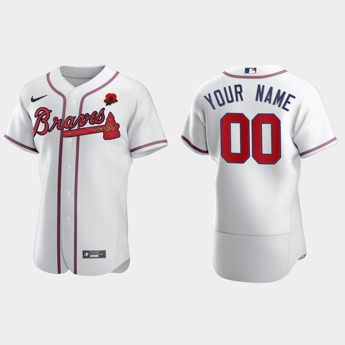 Custom Atlanta Braves 2021 Memorial Day Jersey - White