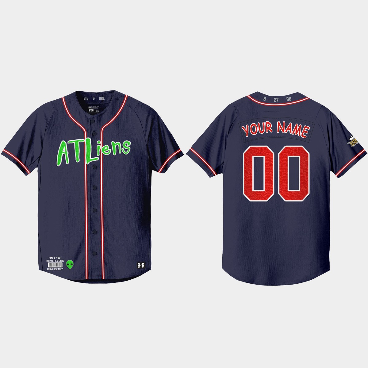 Custom Atlanta Braves 25th Anniversary  Outkast Jersey - Navy