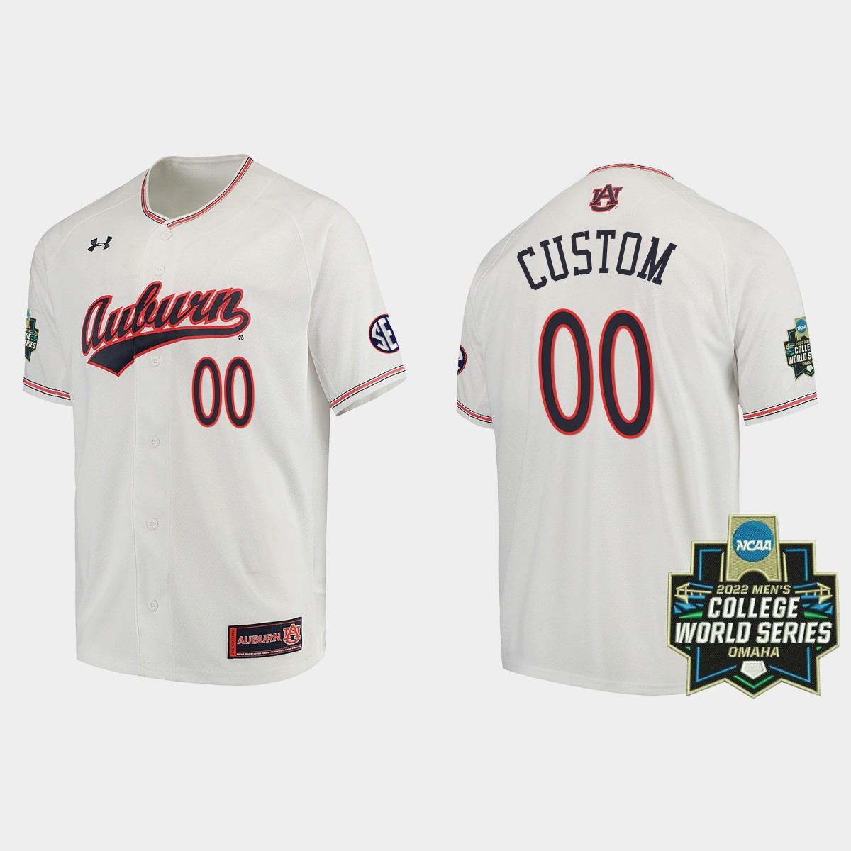 Custom Auburn Tigers 2022 World Series  Jersey - White