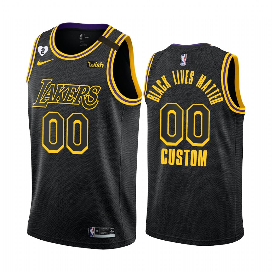 Custom BLM Lakers Social Justice Mamba Edition social justice Jersey