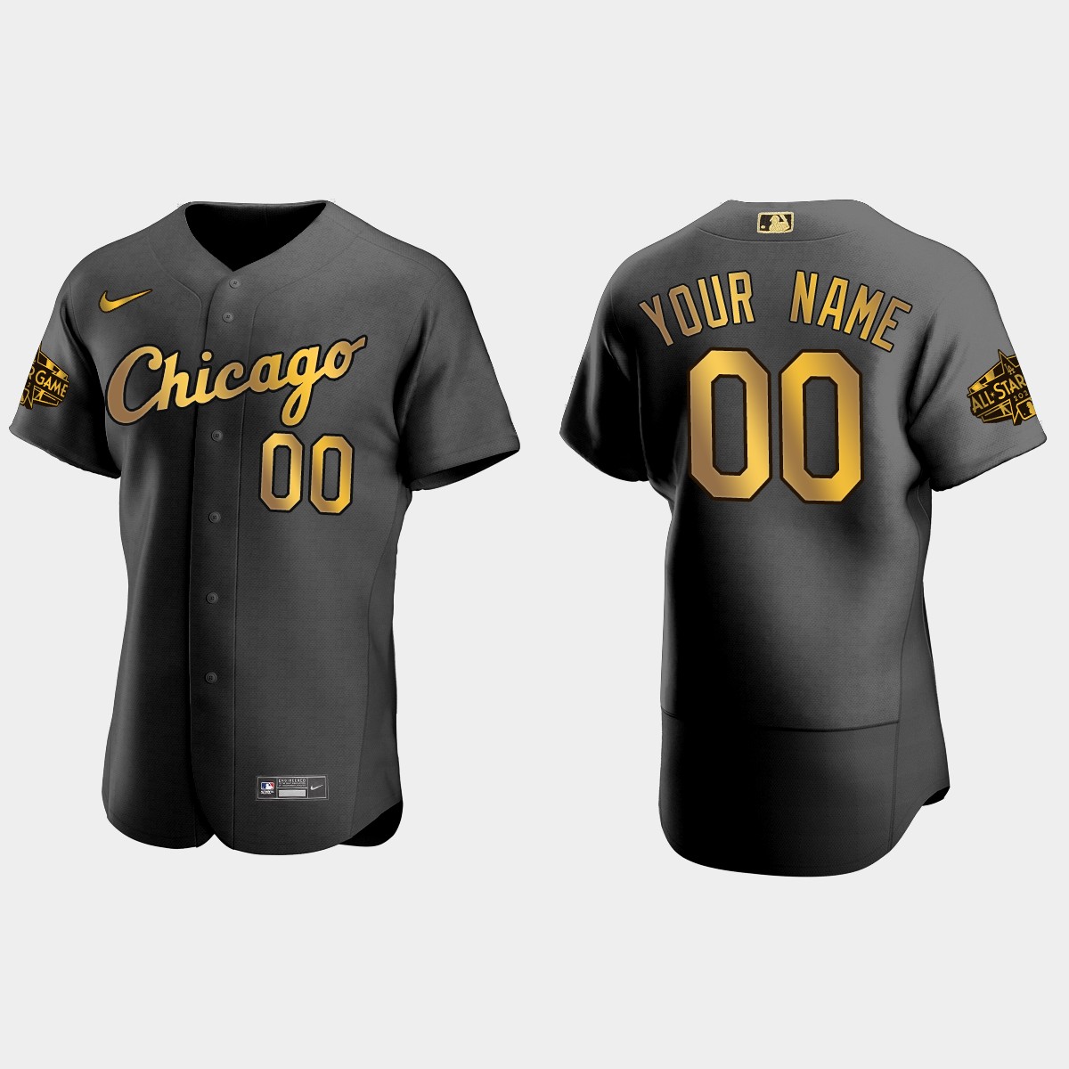 Custom Chicago White Sox 2022 MLB All-Star Game Jersey - Black