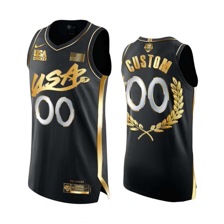 Custom Dream Team 1996 Glory Golden Limited Edition Black Jersey