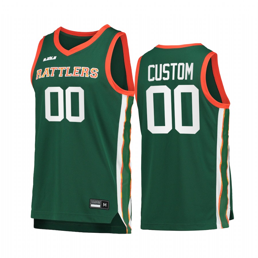 Custom FAMU Rattlers Green Jersey 2022 King James College