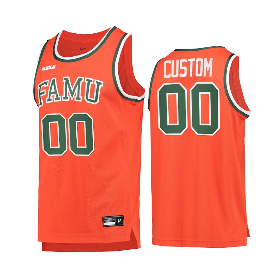 Custom FAMU Rattlers Orange Jersey 2022 College