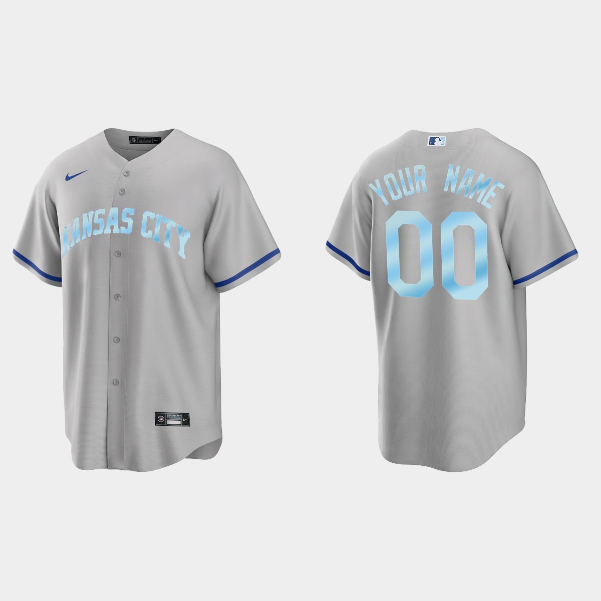 Custom Kansas City Royals 2022 Father's Day Gift Jersey - Gray