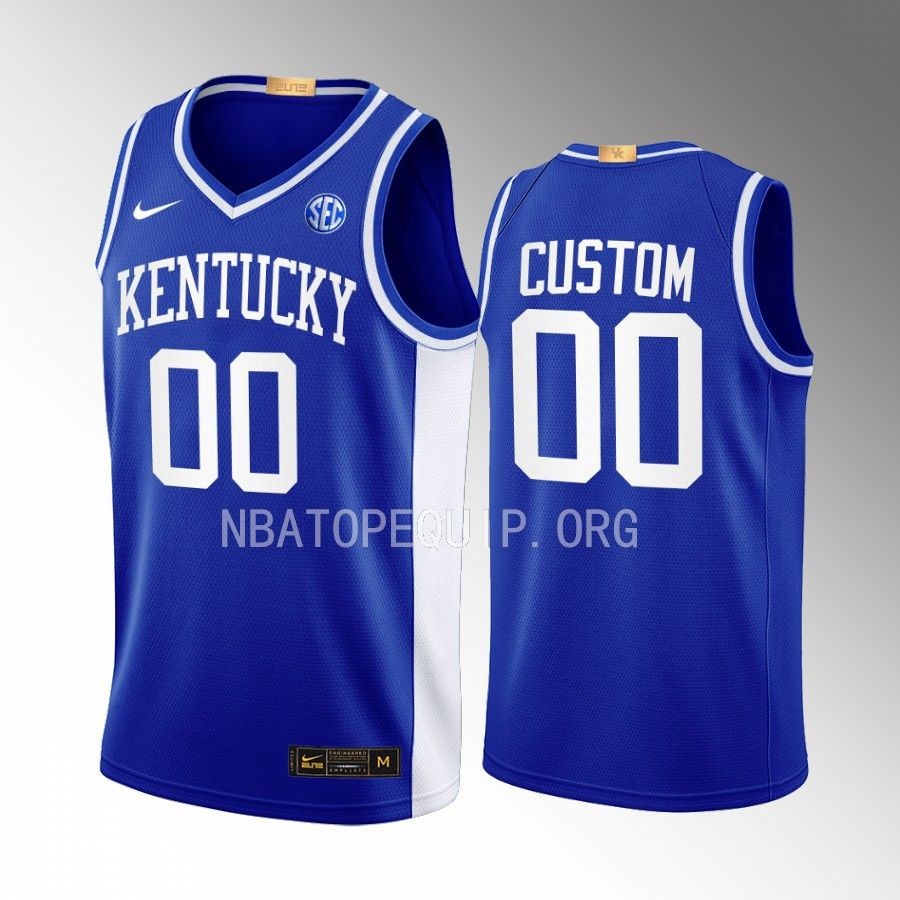 Custom Kentucky Wildcats Royal Jersey 2022-23 Throwback  Go Big Blue