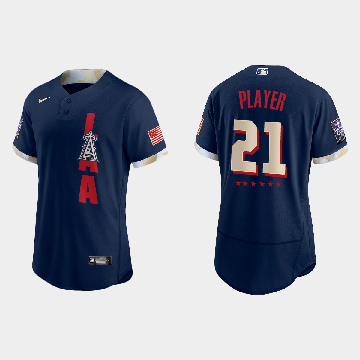 Custom Los Angeles Angels 2021 MLB All-Star Game Jersey - Navy