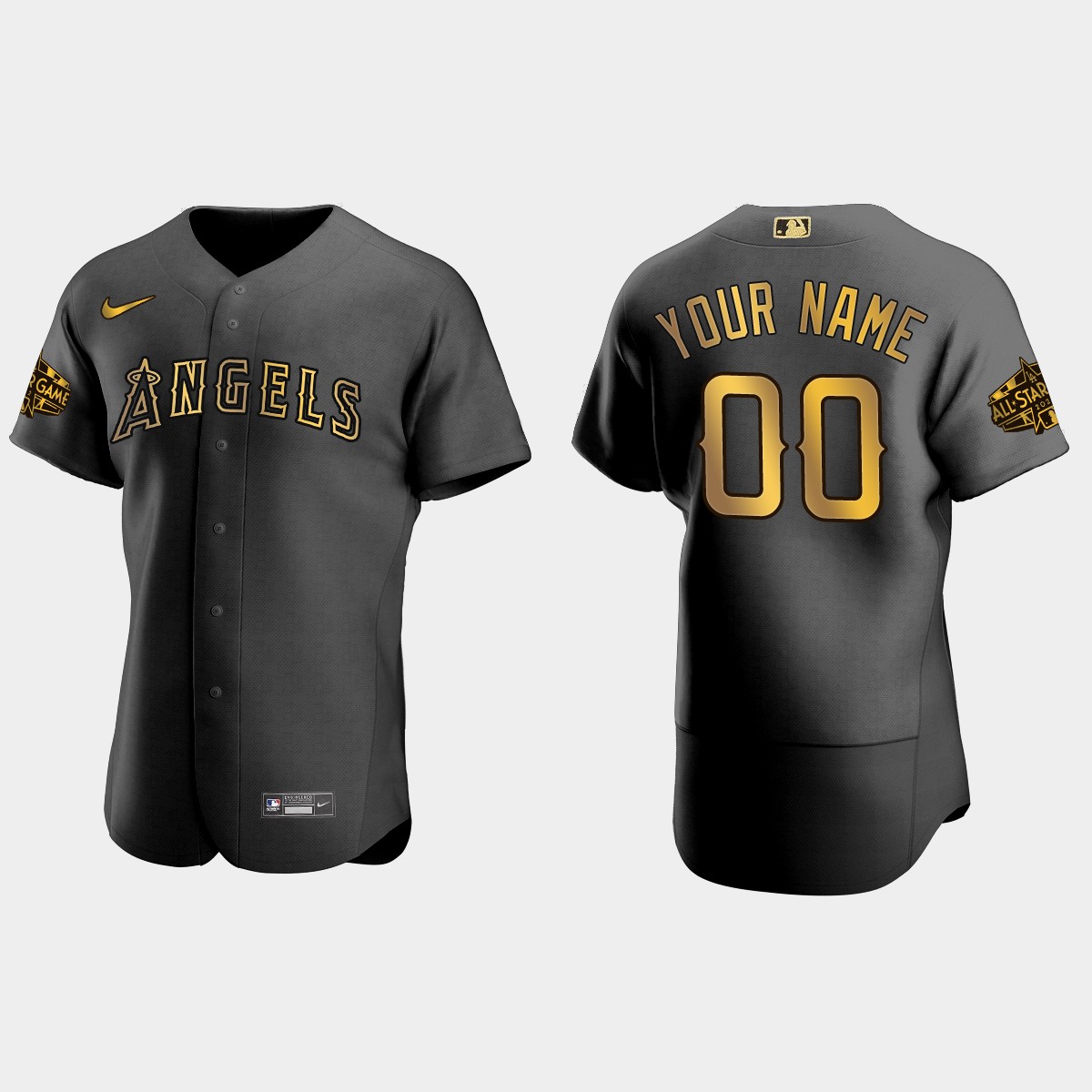 Custom Los Angeles Angels 2022 MLB All-Star Game Jersey - Black