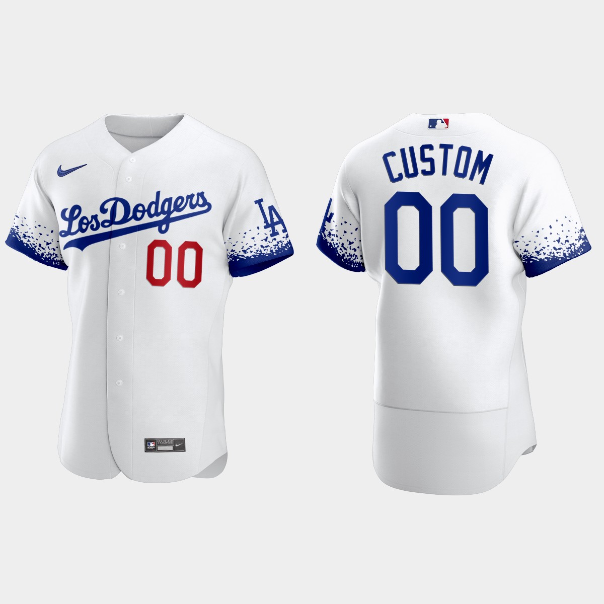 Custom Los Angeles Dodgers City Connect Reverse Rare Jersey - White