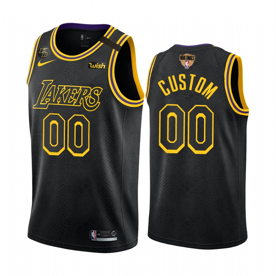 Custom Los Angeles Lakers 2020 Western Conference Champions Black Jersey Mamba Inspired