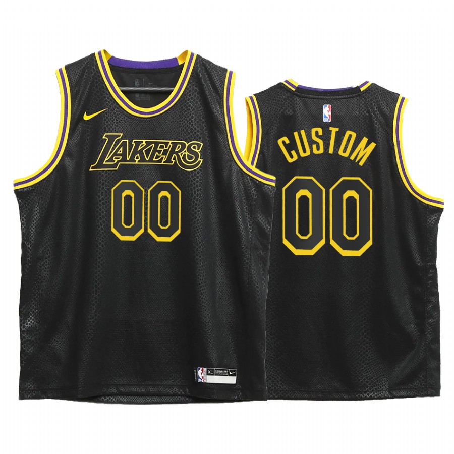 Custom Los Angeles Lakers youth Black Mamba Inspired City Jersey