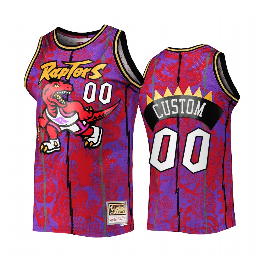 Custom Lunar New Year Toronto Raptors Purple Jersey Mitchell Ness