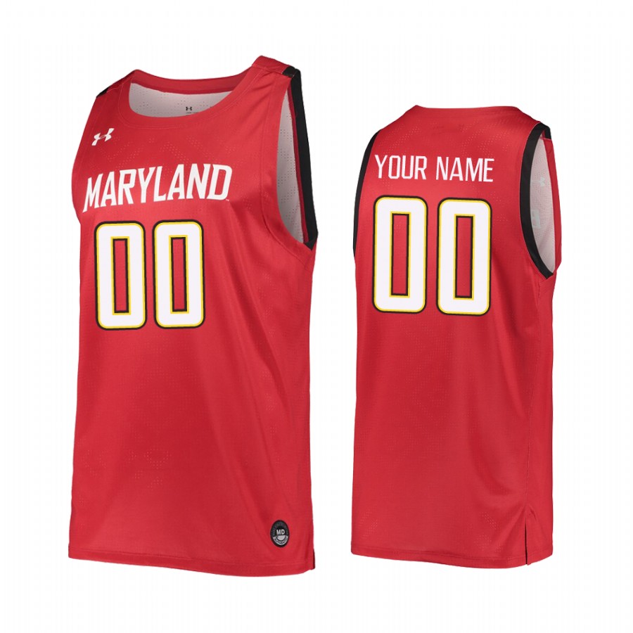 Custom Maryland Terrapins #00  College  Jersey - Red