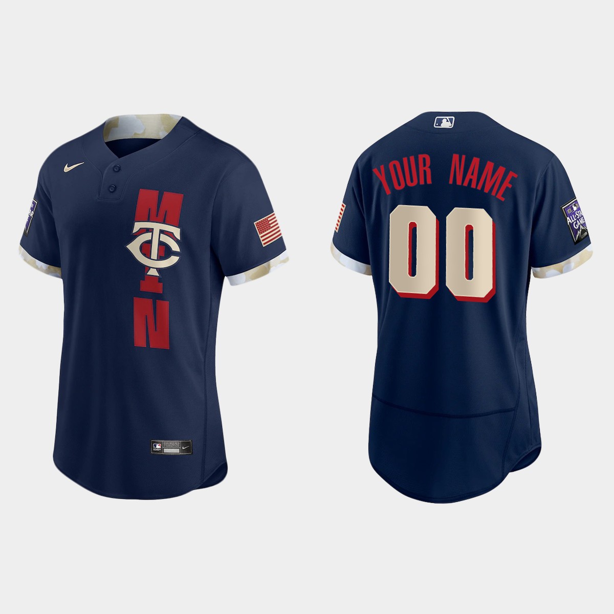 Custom Minnesota Twins 2021 MLB All-Star Game Jersey - Navy