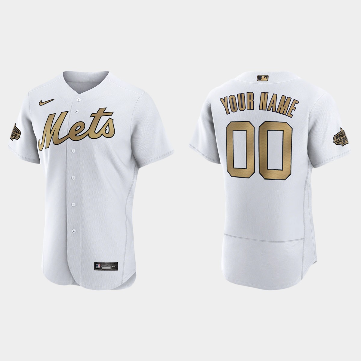 Custom New York Mets 2022 MLB All-Star Game Jersey - White