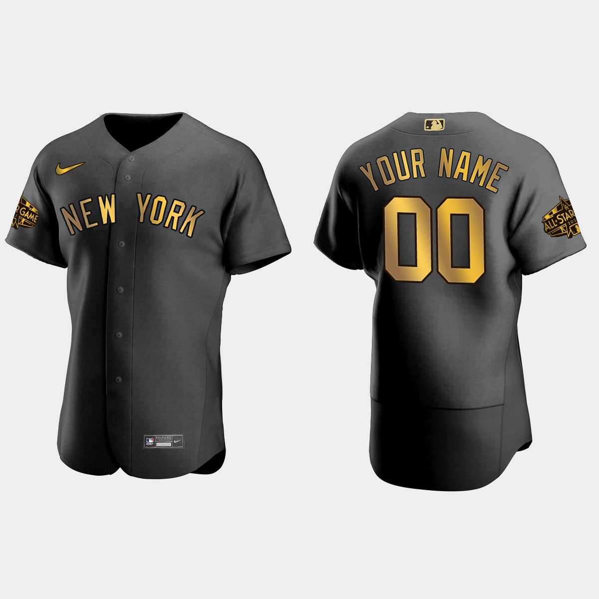 Custom New York Yankees 2022 MLB All-Star Game Jersey - Black