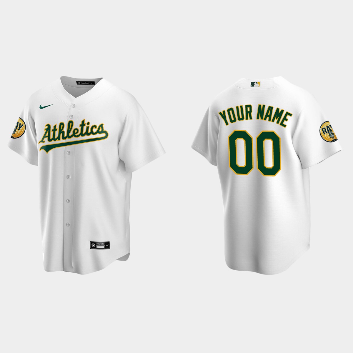 Custom Oakland Athletics 2022 Ray Fosse Patch Jersey - White