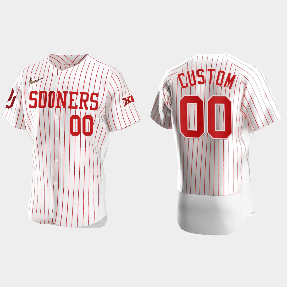 Custom Oklahoma Sooners 2021 Vapor Prime College  Jersey - White