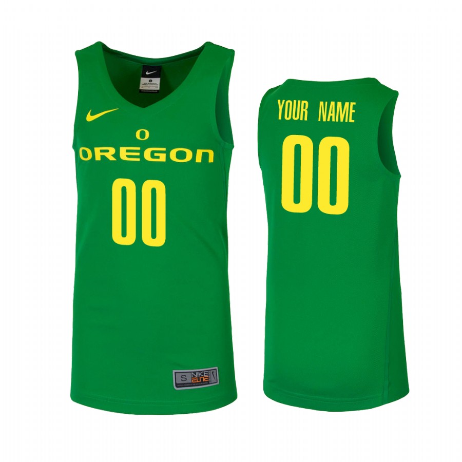 Custom Oregon Ducks #00  College  Jersey - Green