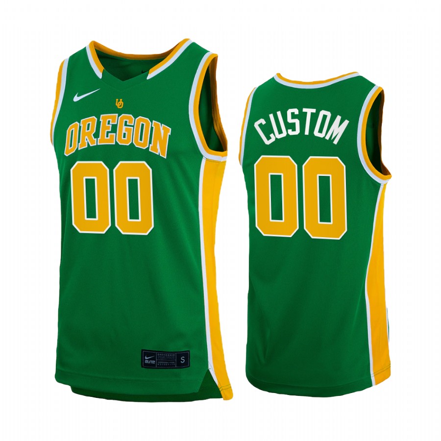Custom Oregon Ducks Green Jersey 2022 Retro College