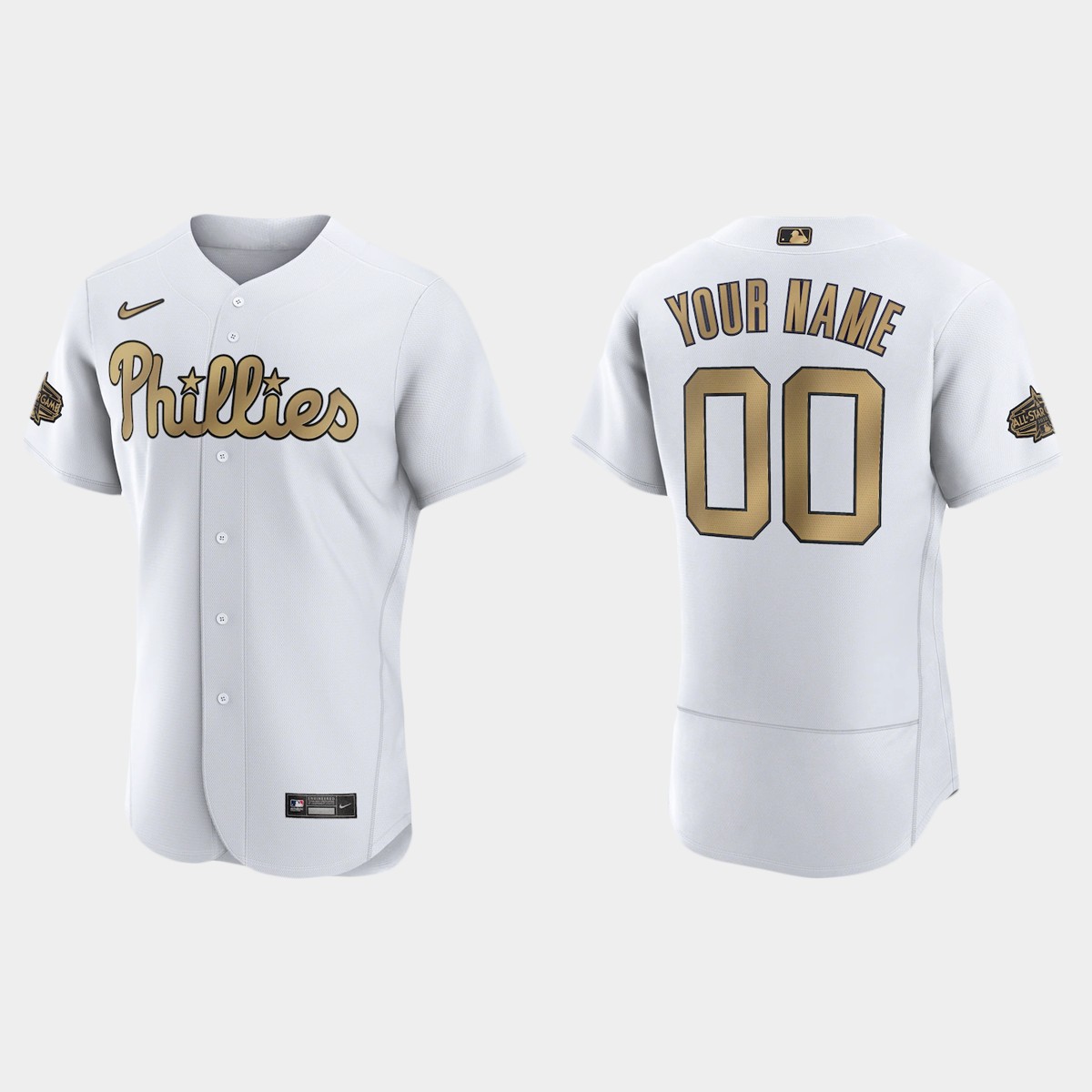 Custom Philadelphia Phillies 2022 MLB All-Star Game Jersey - White