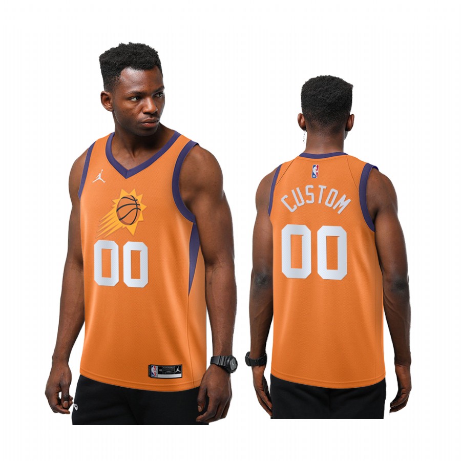 Custom Phoenix Suns Orange Statement New Season 2020-21 Jersey