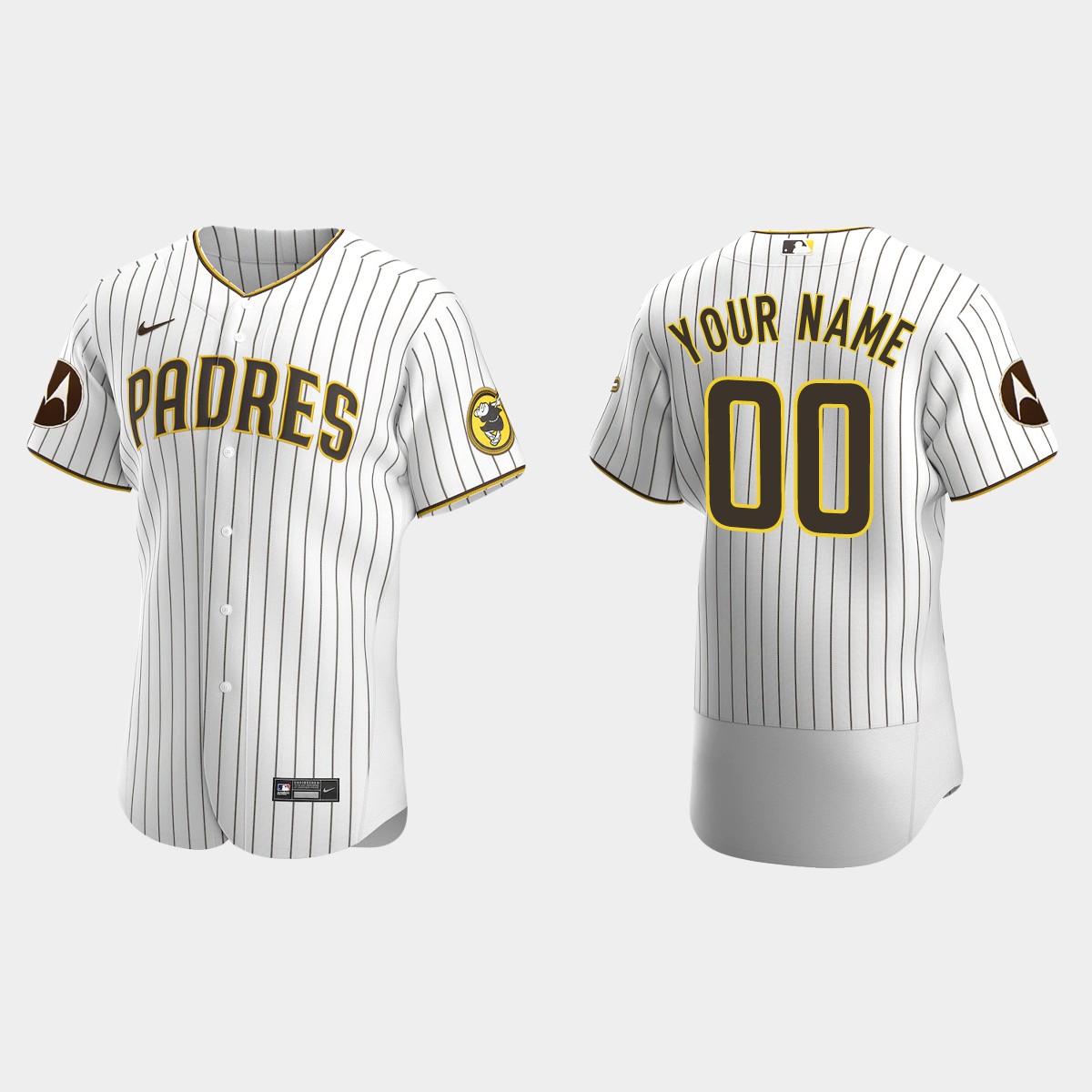 Custom San Diego Padres 2023 Motorola Patch Jersey - White