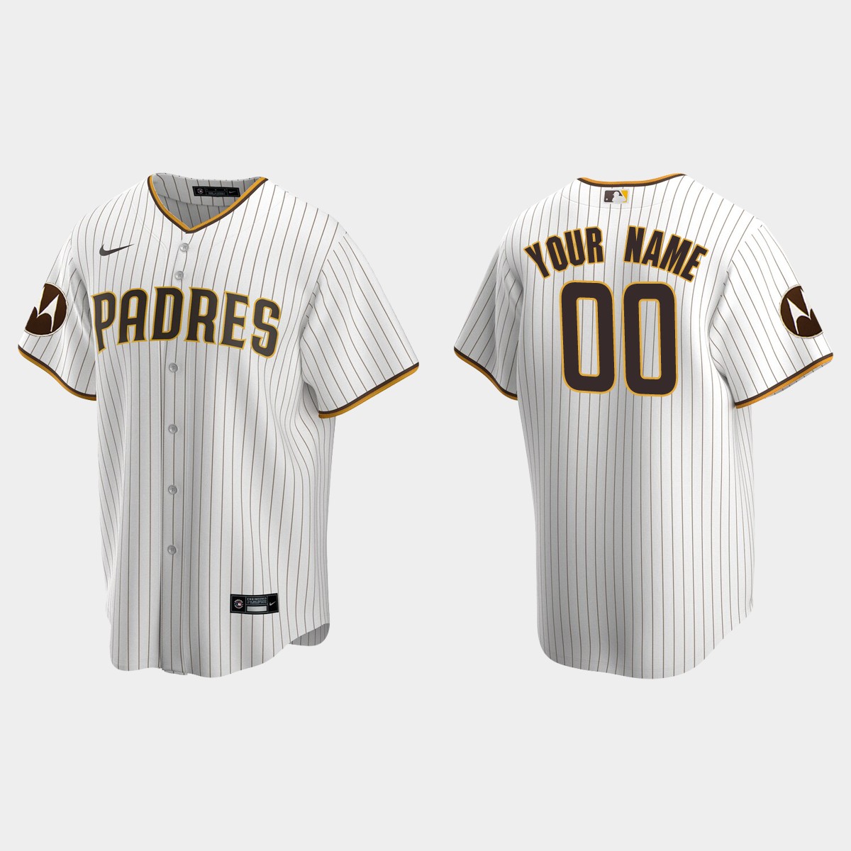Custom San Diego Padres 2023 Motorola Patch Jersey - White