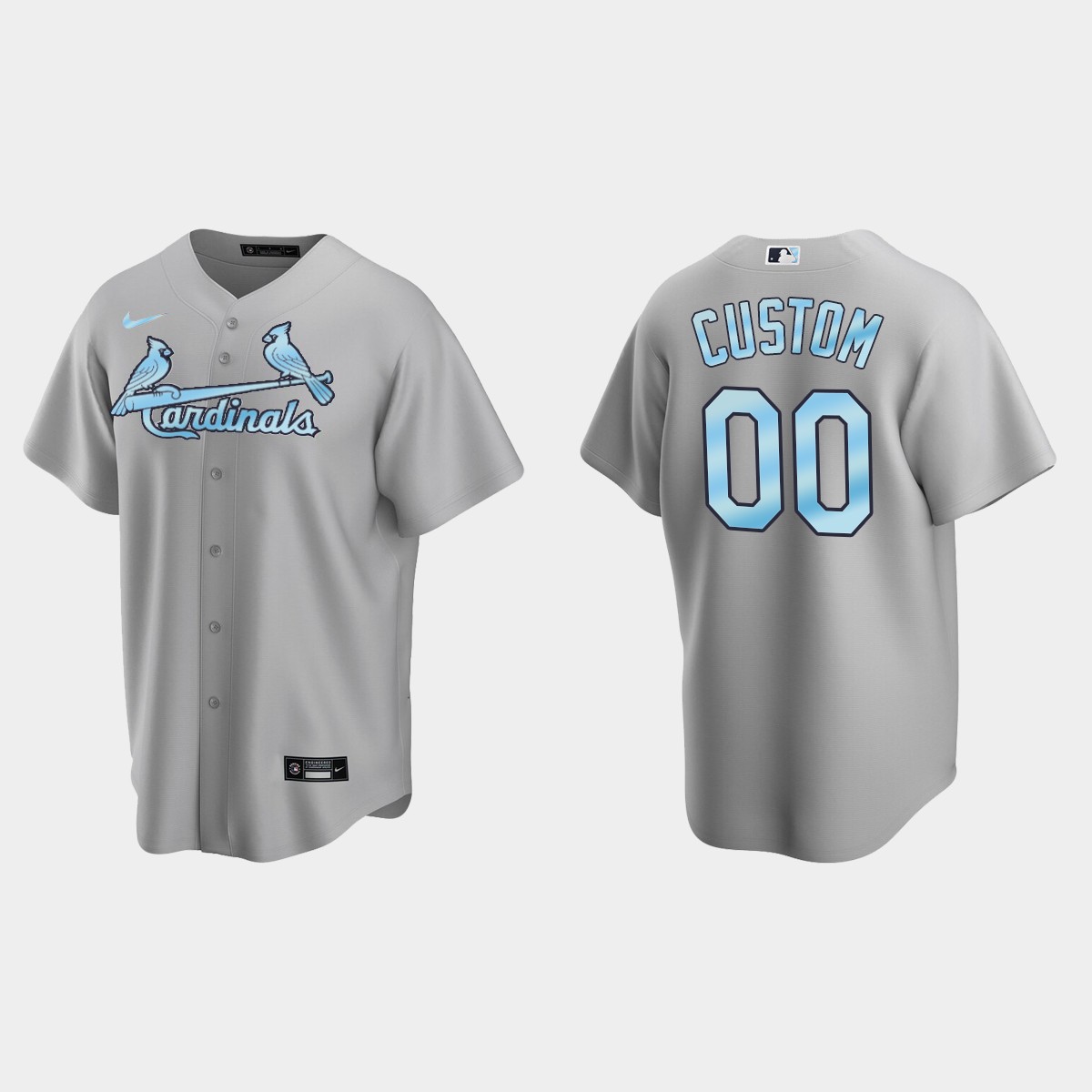 Custom St. Louis Cardinals 2022 Father's Day Jersey - Gray