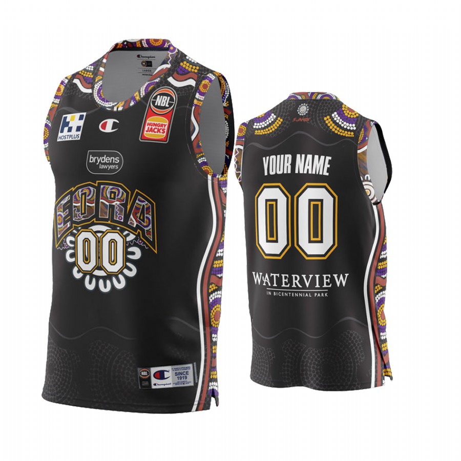 Custom Sydney Kings NBL Indigenous Round 2022 Jersey #00 Black Special Edition Uniform